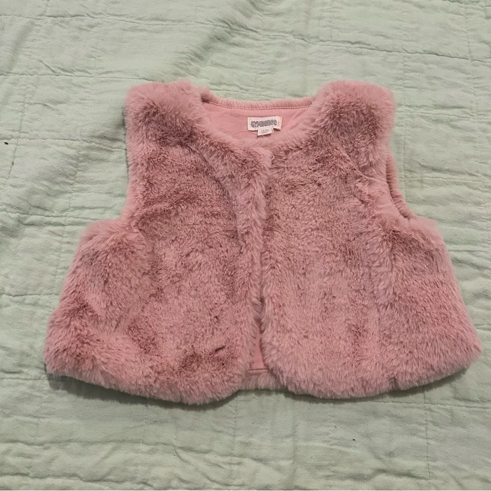 NEW Toddler Gymboree Soft Pink Faux Fur Vest